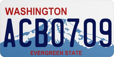 WA license plate ACB0709