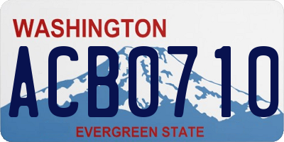 WA license plate ACB0710