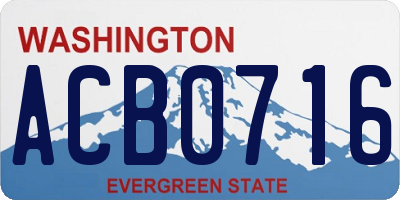 WA license plate ACB0716