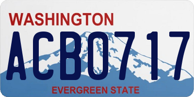 WA license plate ACB0717