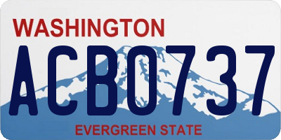 WA license plate ACB0737