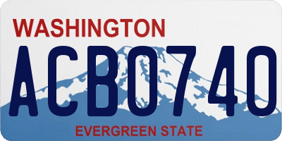 WA license plate ACB0740