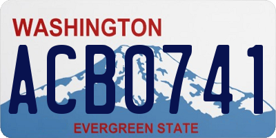 WA license plate ACB0741