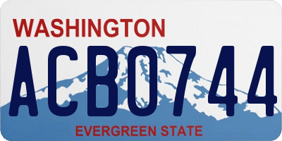 WA license plate ACB0744