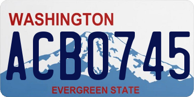 WA license plate ACB0745