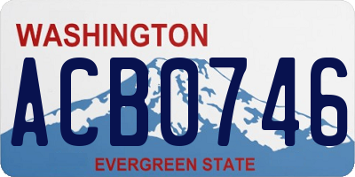 WA license plate ACB0746