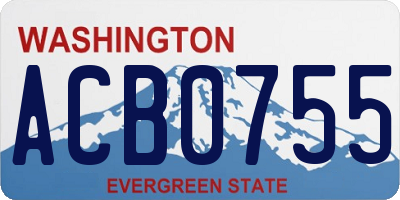 WA license plate ACB0755