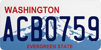 WA license plate ACB0759