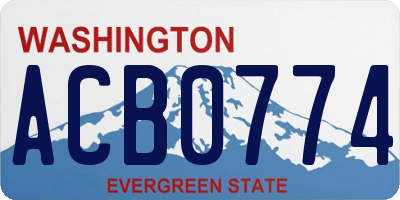 WA license plate ACB0774