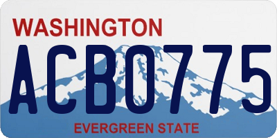 WA license plate ACB0775