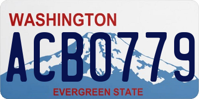 WA license plate ACB0779