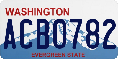 WA license plate ACB0782