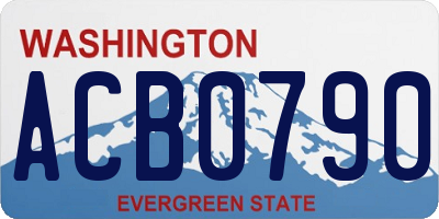 WA license plate ACB0790
