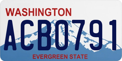 WA license plate ACB0791
