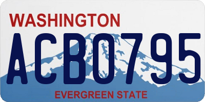 WA license plate ACB0795