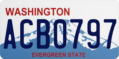 WA license plate ACB0797
