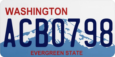 WA license plate ACB0798