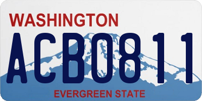 WA license plate ACB0811