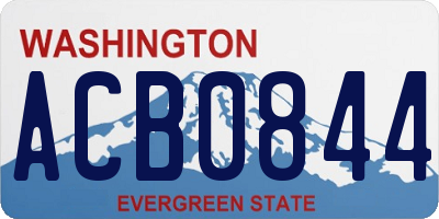 WA license plate ACB0844