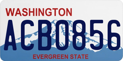 WA license plate ACB0856