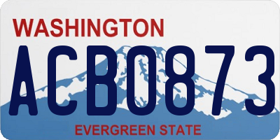WA license plate ACB0873