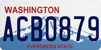 WA license plate ACB0879