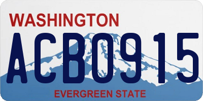 WA license plate ACB0915