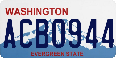 WA license plate ACB0944