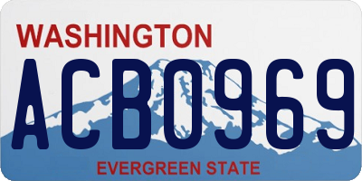 WA license plate ACB0969