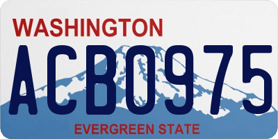 WA license plate ACB0975