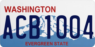 WA license plate ACB1004