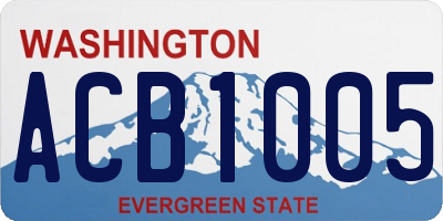 WA license plate ACB1005