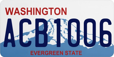 WA license plate ACB1006