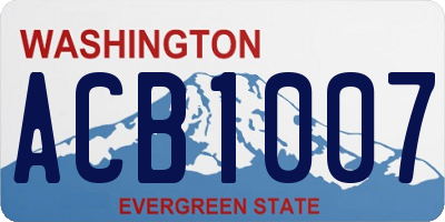 WA license plate ACB1007
