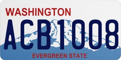 WA license plate ACB1008