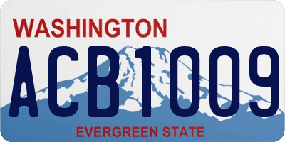 WA license plate ACB1009