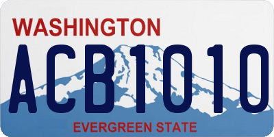 WA license plate ACB1010