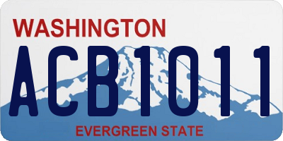 WA license plate ACB1011