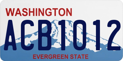WA license plate ACB1012