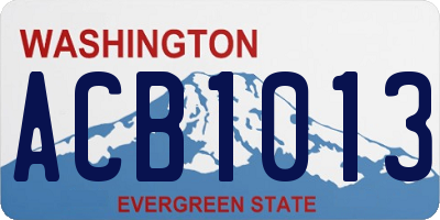 WA license plate ACB1013