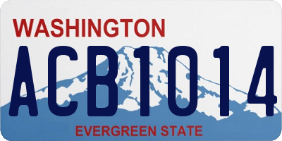 WA license plate ACB1014