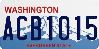 WA license plate ACB1015