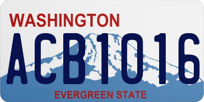 WA license plate ACB1016