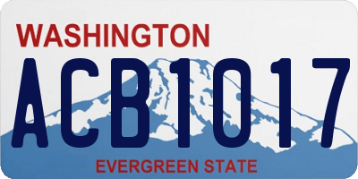 WA license plate ACB1017