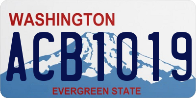 WA license plate ACB1019