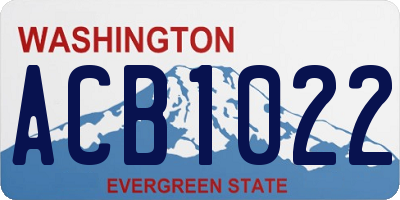 WA license plate ACB1022