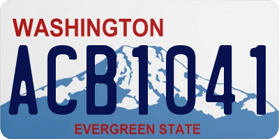 WA license plate ACB1041