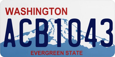 WA license plate ACB1043