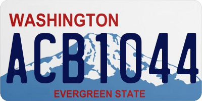 WA license plate ACB1044