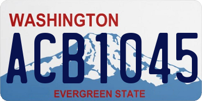 WA license plate ACB1045